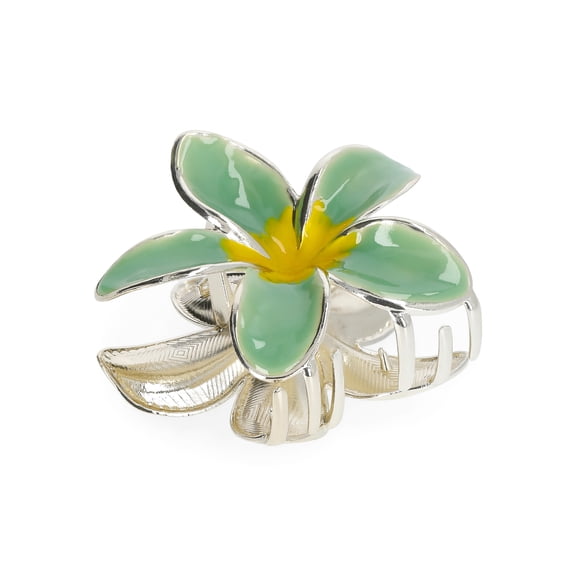 No Boundaries Tropical Flower Hair Claw Clip, Green, Women's