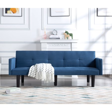 BSHT Home Wood Twin Futon Frame, Blue