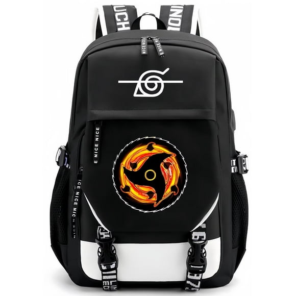 Mochila Huoying Naruto Flame Logo de gran capacidad