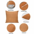 thumbnail image 6 of Burnt Orange Pillow Covers 16x16 Inch, Farmhouse Burlap Solid Orange Color Modern Linen Texture Linen Pillowcase with Invisible Zipper, Decorative Throw Pillow Covers Cushion Case for Couch Sofa Bed, 6 of 9