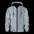 thumbnail image 5 of Somuwie Clearance Men's Reflective Hip Hop Dance Fluorescent Night Sports Zipper Hooded Jacket Coat /Jacket, 5 of 9