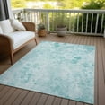 thumbnail image 6 of Addison Rugs Chantille Indoor/Outdoor Transitional Floral Aqua Washable Rectangle Rug, 5' x 7'6", 6 of 6