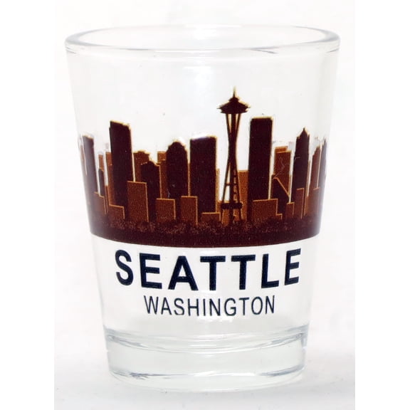 Seattle Washington Sunset Skyline Shot Glass