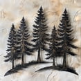 thumbnail image 3 of Pine Tree Metal Wall Art Sculpture Outdoor Decorative Wall Decor, 3 of 5