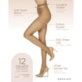 thumbnail image 3 of Melas Women's 12 Denier Crystal Sheer Longline Shaper Pantyhose - Womens - Female (Medium, Suntan), 3 of 7