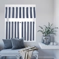 Kitchen Window Curtains Valance and Tier Set, Modern Ocean Navy Blue ...