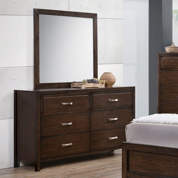 K Amp B Furniture Cappuccino Wood Bedroom Dresser With Optional Mirror Walmart Com Walmart Com