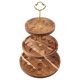 thumbnail image 1 of Soporte de madera para huevos de 3 niveles, soporte para guardar huevos, soporte de madera para cupcakes. oro, 1 of 9