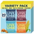 thumbnail image 1 of Fab Four - Sea Salt, BBQ, Salt & Vinegar, Hot Spicy 0.7oz x 20 Delicious Crunchy Corn Healthy Family Snacks Gluten Free, Kosher, NON-GMO Alternative for Chips, Nuts, Crackers Pretzels, 1 of 5