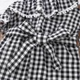 thumbnail image 6 of Otqutp Children Girls' Running Joggers Slant Shoulder Suspenders Plaid Jumpsuit With Belt Pants 1 to 7Years Girls Rompers, 6 of 7