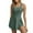 B-Olive Green, variant on WREESH Women's Twist Front Swimsuit One Piece Tummy Control Shirred V-Neck Skirted Swimdress with Swim Brief Bathing Suit Hot Pink