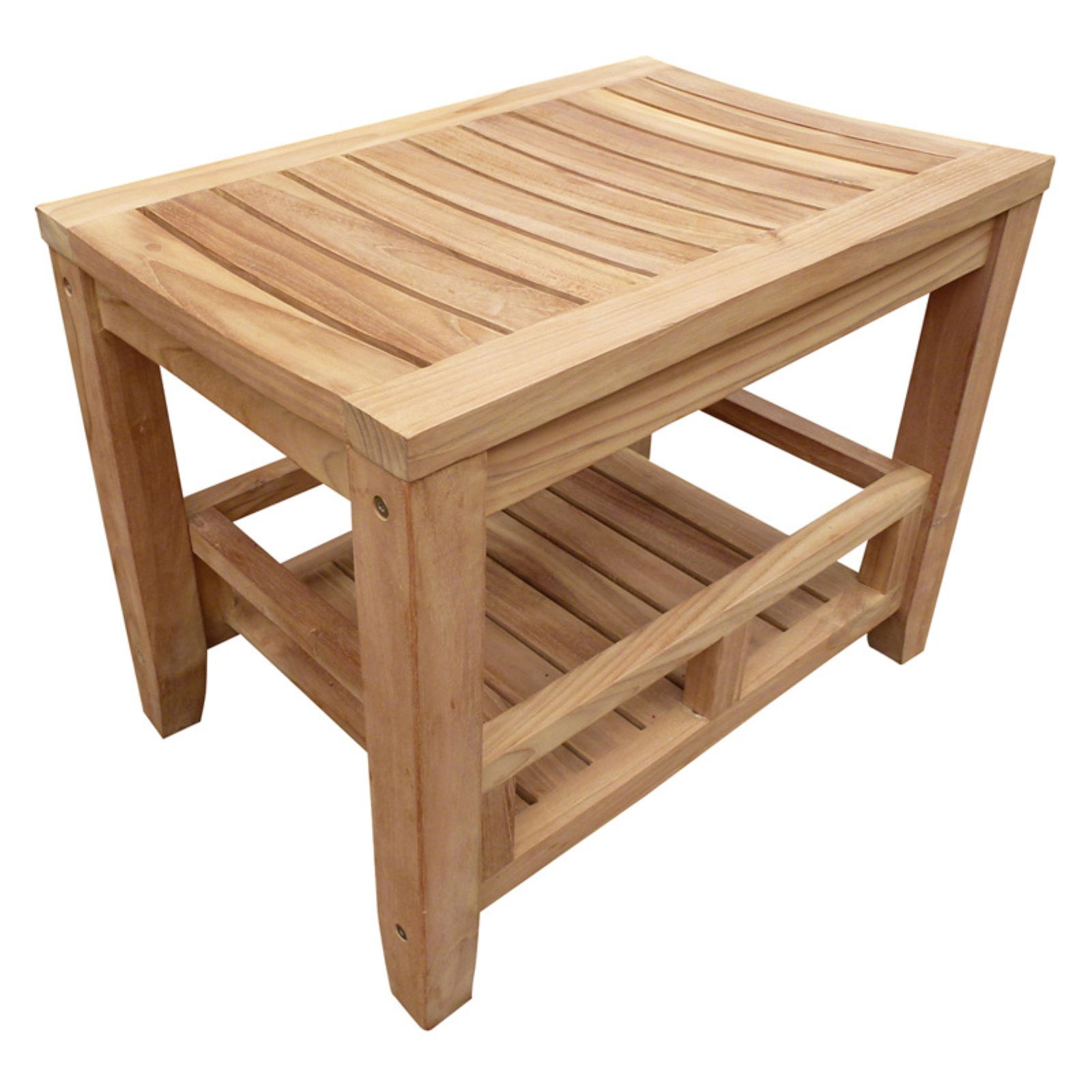 Seven Seas Teak Shower Stool With Shelf