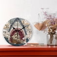 thumbnail image 5 of Sharks Roaring Wave Sailboat Round Wall Clock Silent Analog Battery Operated Gold Pointer Home Decor 9.84" Diameter, 5 of 11