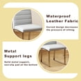 thumbnail image 4 of Ciphrias Light Gray Dining Chairs Set of 2 PU Leather Padded Iron Legs for Dining Room, 4 of 7