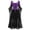 Purple, variant on Women Off Shoulder Gothic Dress Lace Up Bodice Layered Ruffle Sleeves Medieval Style Costume for Halloween Party