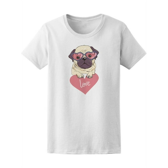 Bulldog Cute Dog Love T-Shirt Women -Image by Shutterstock, Female Small