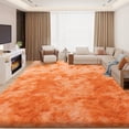 thumbnail image 2 of Janvonne 8x10 Fluffy Area Rugs for Living Room Bedroom,Soft Plush Fuzzy Shaggy Modern Rug for Kids Girls Boys Room Decor, Home Decor Aesthetic, Tie-dye Orange, 2 of 8