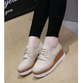 thumbnail image 2 of Women's Fashion Tassels Square-Toe Lace-up Platform Wedge Oxford Shoes, 2 of 7