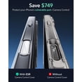 thumbnail image 4 of Fuzhong-pour iPhone 16 Pro Étui, Compatible avec MagSafe, Protection Antichoc de Qualité Militaire, Étui Magnétique pour iPhone 16 Pro, Étui Hybride Classique (HaloLock), Noir Clair, 4 of 4