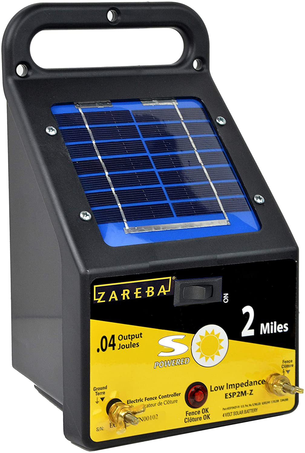 NEW Zareba Energizer ESP2M-Z 2-Mile Solar Powered Electric Fence Charger 6841308