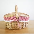 thumbnail image 2 of Tapa, asa y revestimientos para divertirse al aire libre: perfectos para picnics, fiestas y barbacoas Cesta de picnic de mimbre tradicional, 2 of 7