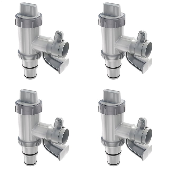 4X Adaptador de Manguera de Piscina, Soporte de Manguera de Piscina y Válvula de Émbolo, Piezas de Repuesto para Piscinas Elevadas,B
