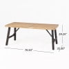 thumbnail image 5 of GDF Studio Valverde Outdoor Acacia Wood 3 Piece Picnic Set, Teak, 5 of 13