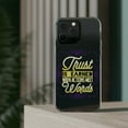 thumbnail image 3 of DistinctInk Clear Case for Apple iPhone 15 PLUS (6.7" Screen) - Trust Is Earned With Actions Not Words, 3 of 9
