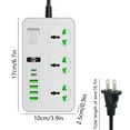 thumbnail image 3 of WNFJR 3 Outlets Power Strip Surge Protector, Multi Plug Outlet with 6 USB, Extension Cord with Multiple USB Outlets, Office and Dorm Room Power Strip, 3 of 4