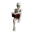 thumbnail image 2 of Skeleton Reading a Book Resin Ornament, Personalized Halloween Craft, Spooky Desktop Decoration, Miniature Collectible for Home, Table or Office Display, 2 of 6