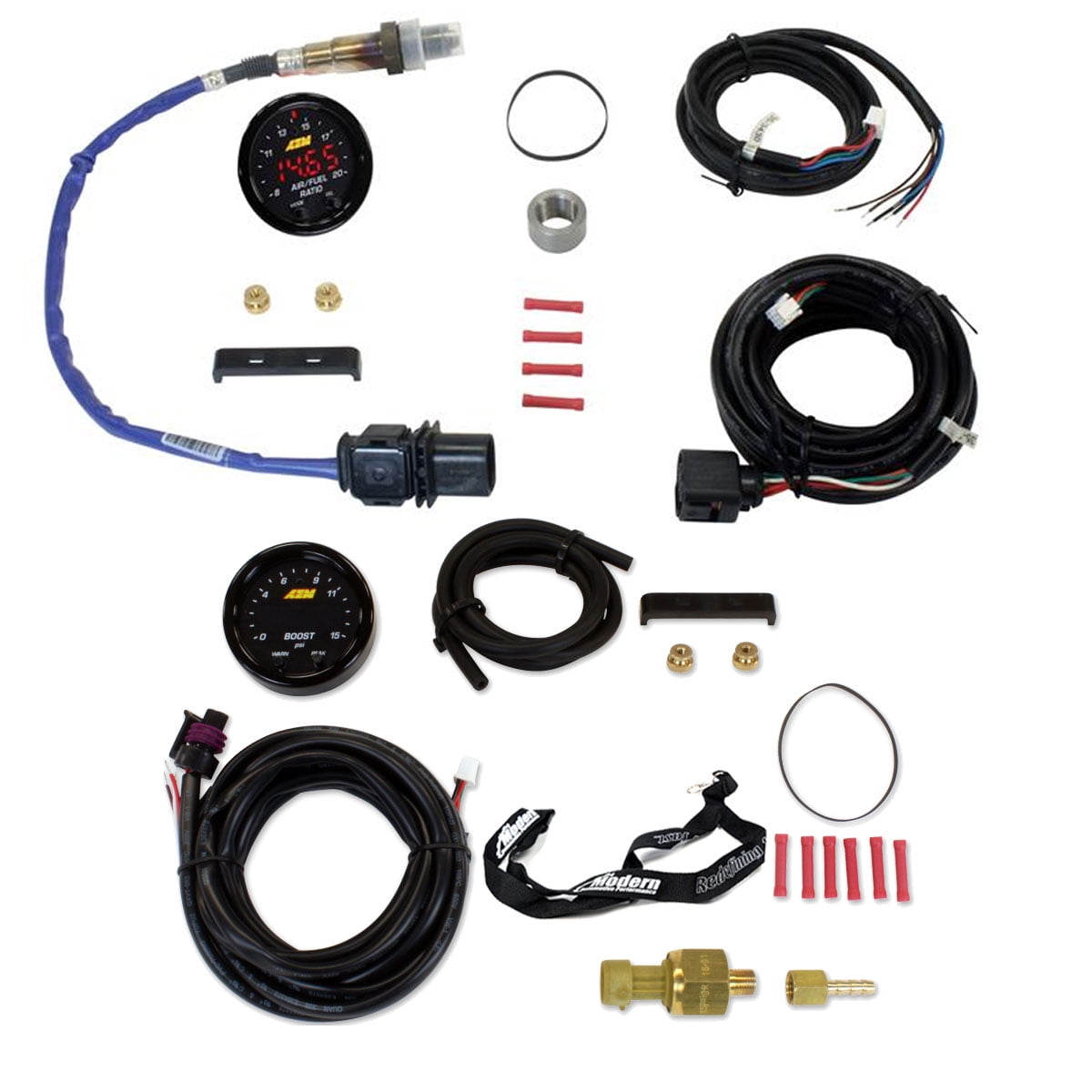 AEM 2 Gauge Combo Set XSeries Wideband AFR & 15 PSI Boost/Fuel