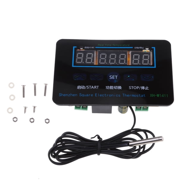 Interruptor de Control de Temperatura de Termostato Controlador Digital 12V / 220V con sonda 10A Herramientas