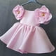 thumbnail image 4 of Vestido Para Niñas, Ropa Para Niñas Pequeñas, Color Sólido, Retro, Flores 3D, Manga Corta, Vestido De Fiesta De Cumpleaños, Vestidos Para Niños, Rosa Odeerbi  LM103-8865, 4 of 4