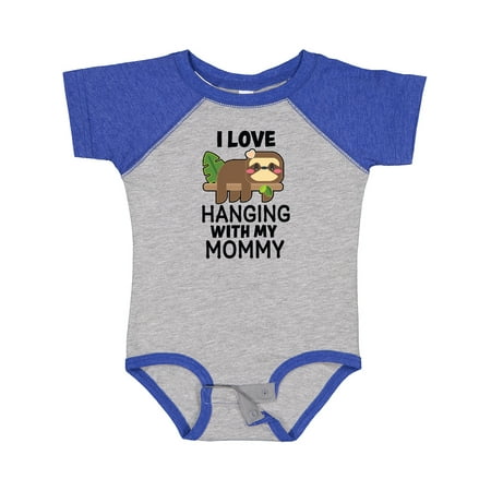 

Inktastic I Love Hanging out with My Mommy with Sloth Gift Baby Boy or Baby Girl Bodysuit