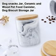 thumbnail image 4 of Tarro de aperitivos para perros, bote de cerámica y madera para alimentos para mascotas, tarro de almacenamiento de galletas para perros, 4 of 6