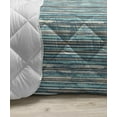 thumbnail image 3 of Abstract Down Alternative Comforter, Plaid Check Pattern with Diagonal Hatched Crossing Stripes and Squares, Microfiber Quilt for All Season, 5 Sizes, Mint Green Dark Teal, by Ambesonne, 3 of 3