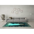 thumbnail image 3 of Ahgly Company Indoor Round Persian Light Blue Traditional Area Rugs, 3' Round, 3 of 4