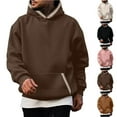 thumbnail image 4 of Chiccall Mens Hoodies with Embroidery Decor Long Sleeve Fleece Lined Hooded Sweatshirts Fall Winter Warm Pullover Hoodie with Pocket, 4 of 4