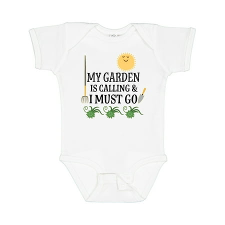 

Inktastic Gardening Funny Garden is Calling Boys or Girls Baby Bodysuit