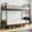 Matte Black, variant on Ataucjin Metal Bunk Bed Twin Over Twin,Convertible Metal Bunk Bed,Industrial Bunkbeds,Loft Bunk Bed With High Guardrail And Ladder,Easy Assembly,No Box Spring Needed For School Bedroom Dorm