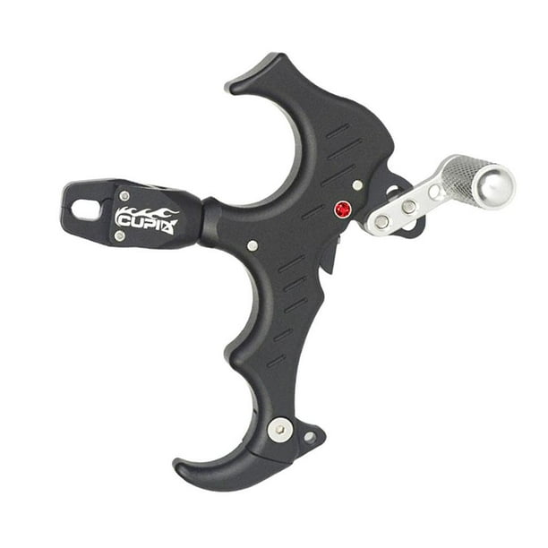 Archery Compound Bow Release Aids 3/4 Finger Exchange Thumb Black