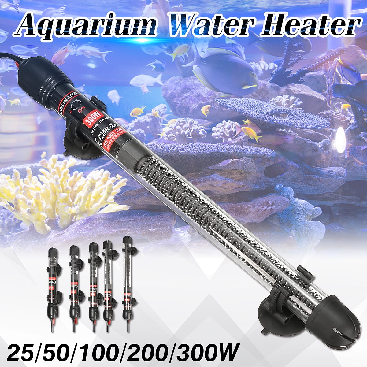 25W-300W Aquarium Heater Electric Temperature-Control Fish Tank Heater