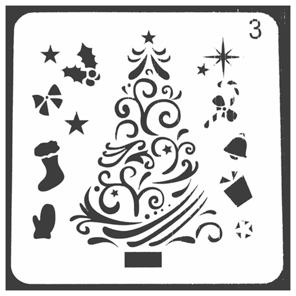 Christmas Hollow Stencils Embossing Template Xmas Card Painting DIY Craft Supply 