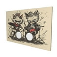 thumbnail image 3 of 16x24 inch Canvas Painting Wall Decor Small Animal Drummer,Apartment Bedroom,Music Room,Tavern,Cafes Decor Poster Prints,Funny Small Animal Drummer Modern Style Decor Oil Paintings On Canvas, 3 of 6