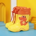 thumbnail image 2 of LIIPEE Boys Girls Rain Boots Cartoon Animal Lightweight Closed Toe Non- Waterproof Rain Shoes Child Classic Birthday Wedding Weekend Boot,Yellow,6-7 Years, 2 of 2