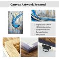 thumbnail image 5 of ZHONGYUTONG Wine Canvas Wall Art for Kitchen Prints Blue Wine Glass Picture Modern Kitchen Restaurant Dinning Room Bar Wall Decor Framed (28.00" x 42.00"), 5 of 5