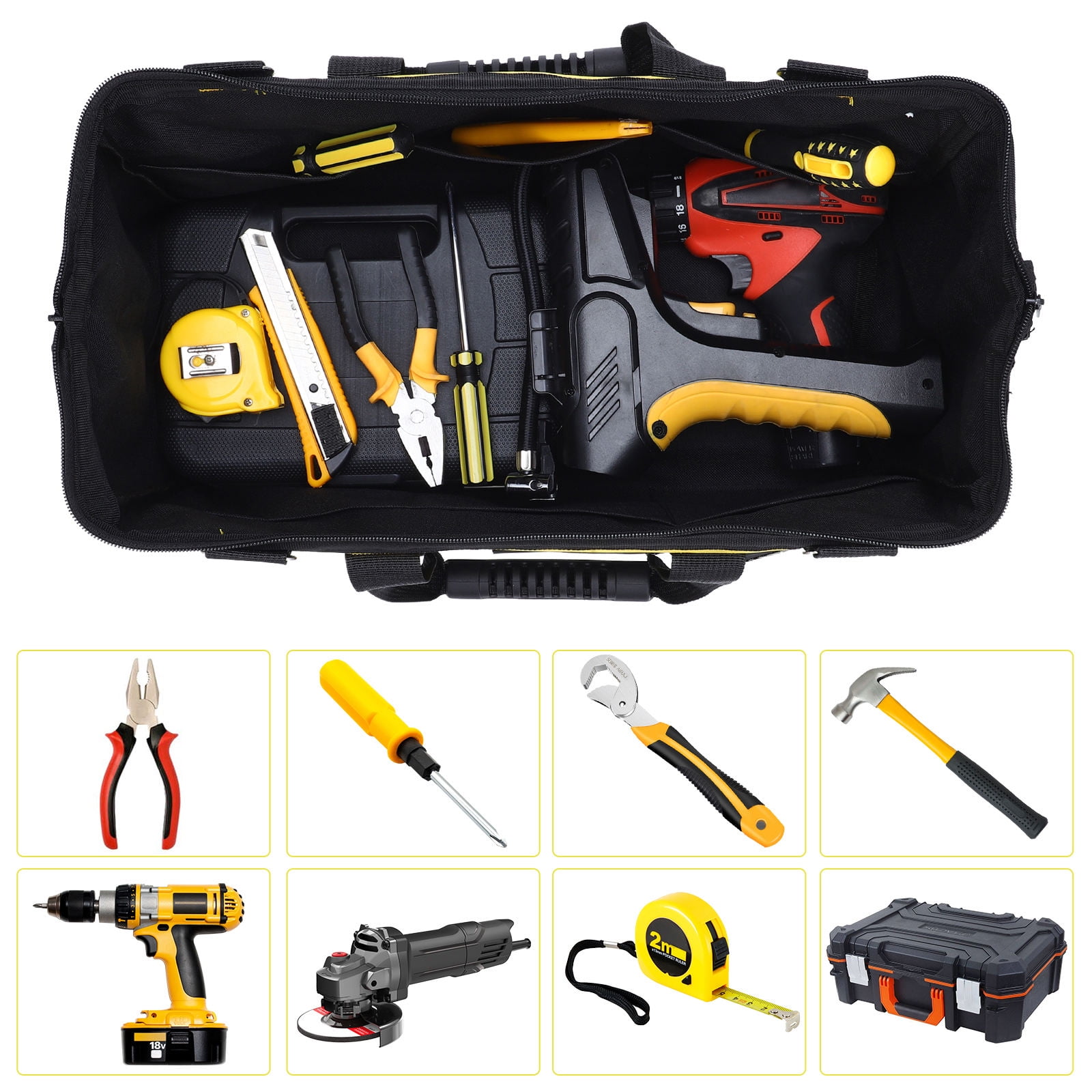 TABLZONE Multi-Functional Tool Tote Bag with Heavy-Duty Oxford Fabric and Ample Storage Space for Tools