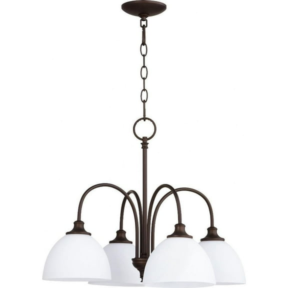 Transitional Four Light Chandelier-Oiled Bronze Finish Bailey Street Home 183-Bel-2535001