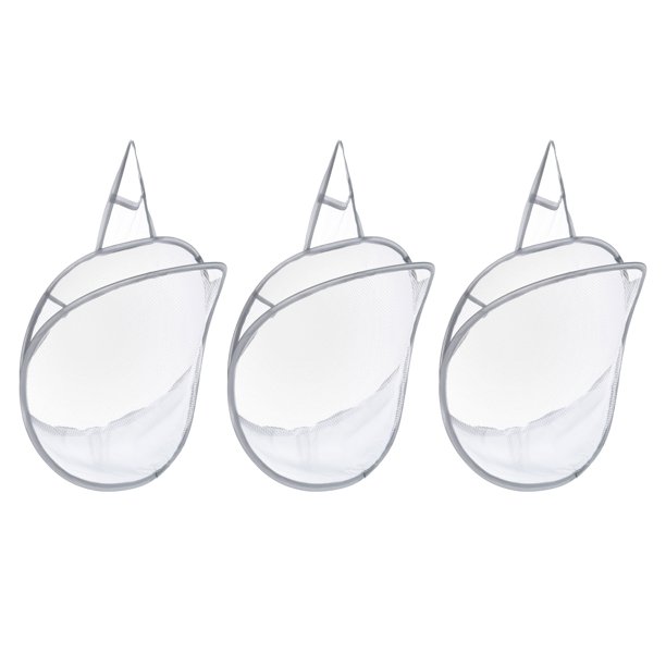 Uxcell Mesh Laundry Basket 3 Pack Wall Hanging Laundry Baskets Dirty