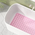thumbnail image 3 of Alfombrilla de ducha AmazerBath, antideslizante, 101,6 x 40,64 cm, para bañera, color rosa transparente, 3 of 8